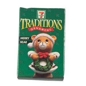1997 7-Eleven Traditions Merry Bear Christmas Ornament Holiday Collection